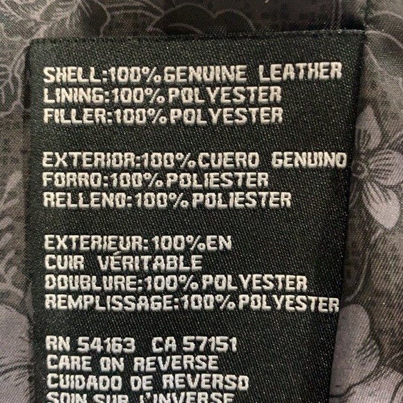 Guess all black leather motorcycle jacket - Picture 6 of 9